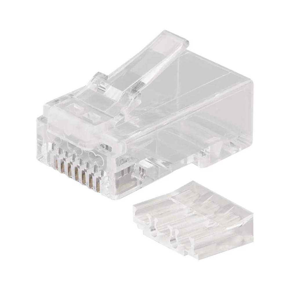 Konektor RJ45 pro UTP kabel (drát), bílý, 20 ks